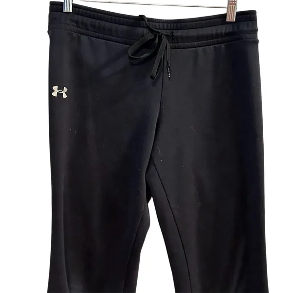Under‎ Armour Women's Flare Pants Black Size M Flared Leg Semi-Fitted - Image 2