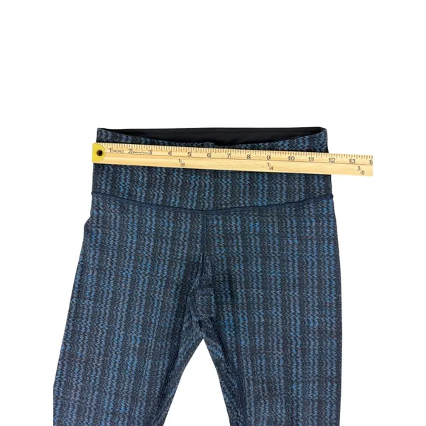 Lululemon Navy Pinstripe Leggings High Rise Size 4 Approx No Size Tag - Image 6