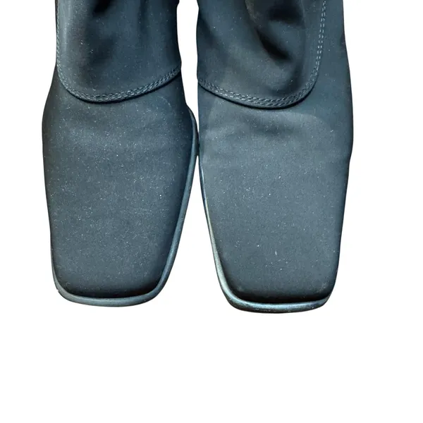 Sesto Meucci Booties Womens‎ Size 8 Black Synthetic Wedge Ankle Zip Strap Casual - Image 2
