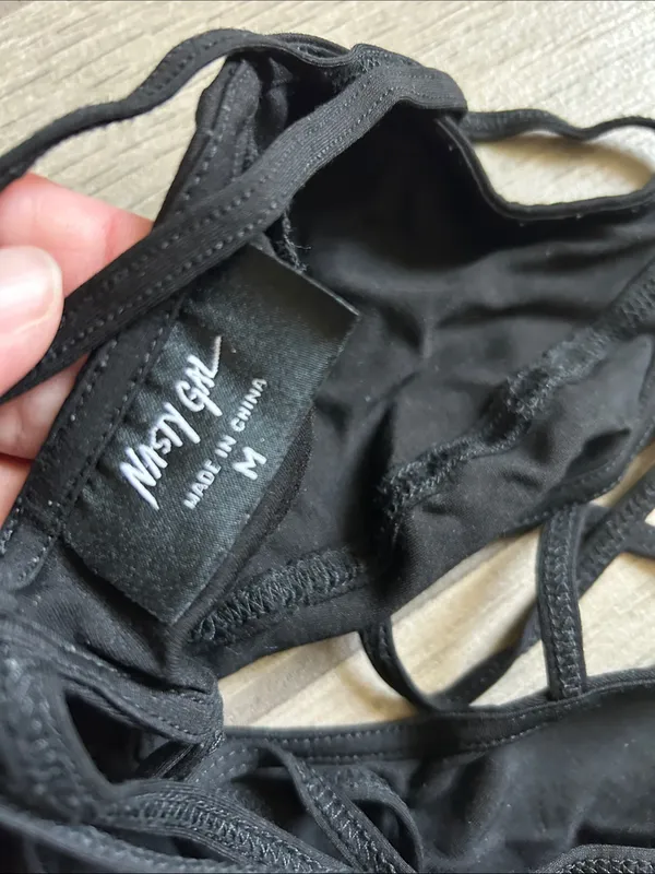 Nasty Gal Black Strappy Bodysuit - Image 2