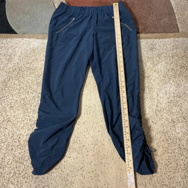 Athleta La‎ Viva Pants Navy Blue Travel Hiking 983350 SU16 Womens M Granola Girl - Image 2