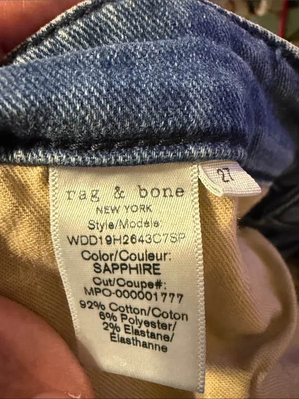 Rag & Bone Dre Low-Rise Slim Boyfriend Jeans Size 27 - Image 8