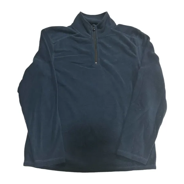 Workout Fleece Women’s Shirt Quarter Zip Pullover Navy Blue Medium - Image 5
