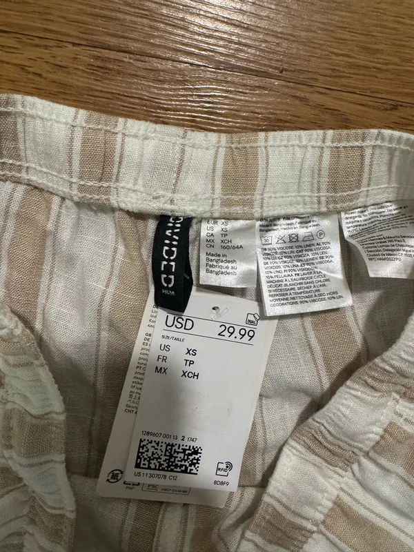 H&M Linen Blend Drawstring Pants - Image 6