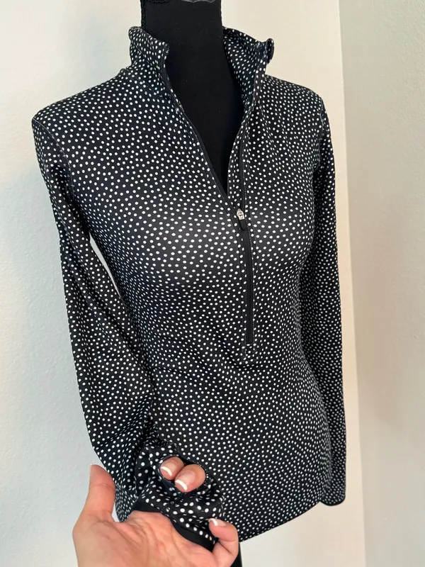 NWT Nike Pro Dri-FIT Polka Dot Half-Zip Top XS - Image 5