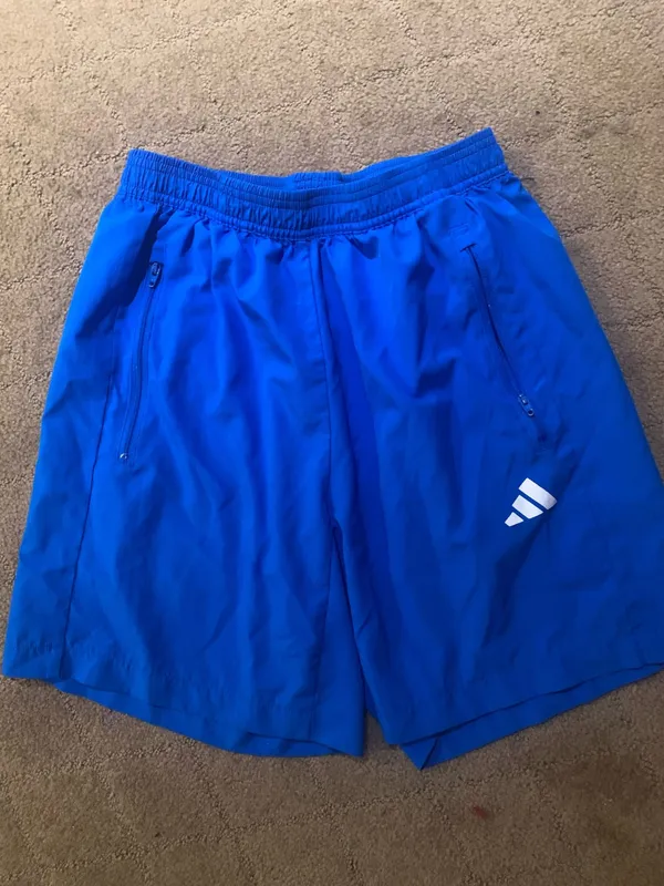 Blue Adidas boys shorts - Image 2