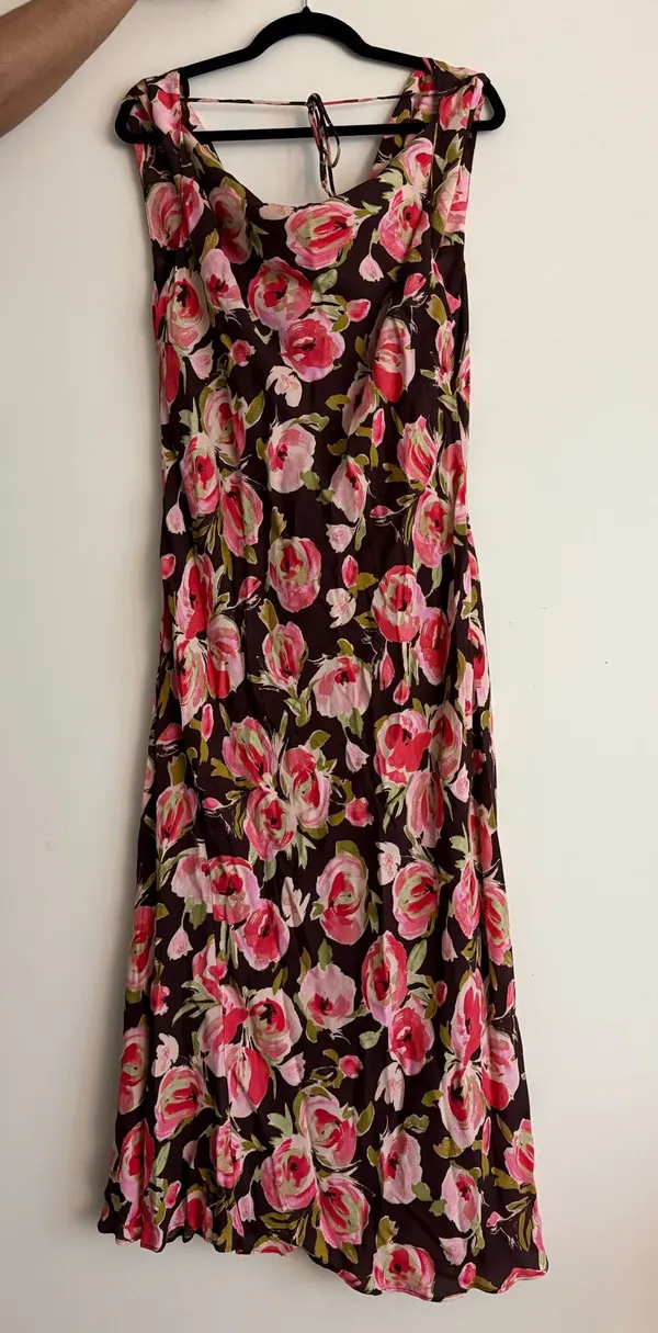 Mango FLORAL DRESS WITH DRAPED NECK - Image 2