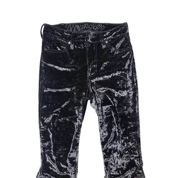 Wrangler Black Velvet High Rise Flare Pants - Image 2