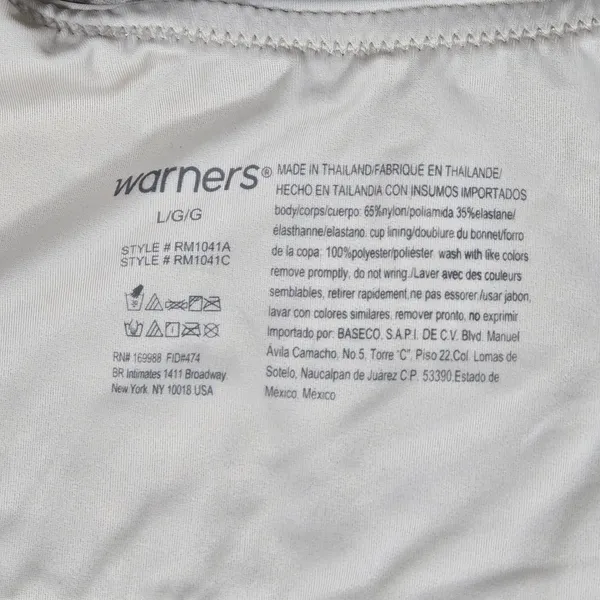 Warners Cloud 9 Wireless Bra RM1041A Tan Beige Large Easy Size Comfort Back - Image 5