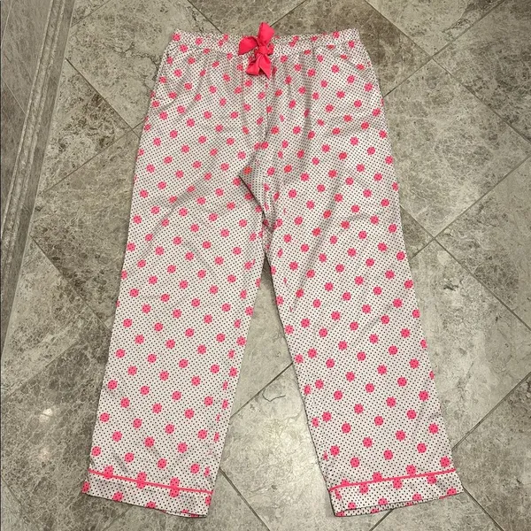 Victoria’s Secret Polka Dot satin Pajama Pants Pink Dots Large - Image 2