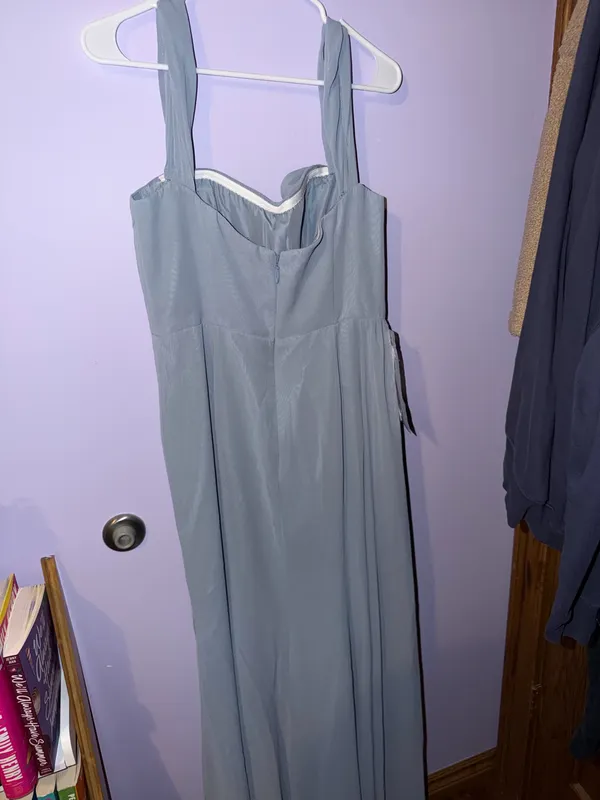 Azazie Bridesmaid Dress Blue - Image 3