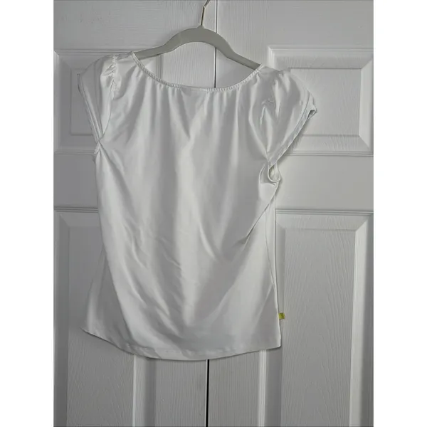 L'oeuf Poche Sippican Tennis Club Top Womens M White Cap Sleeve Athletic - Image 2