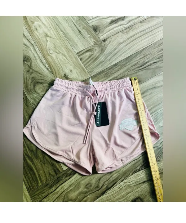 Alphalete NEW Woman’s Varsity Short - Pink ,size Small - Image 3