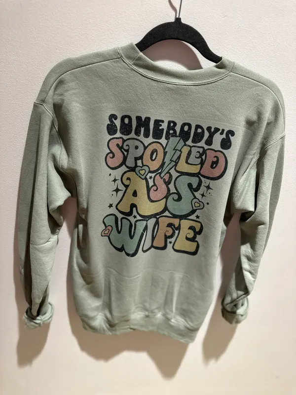 Gildan Somebody’s Spoiled Wife Sweatshirt - Image 2