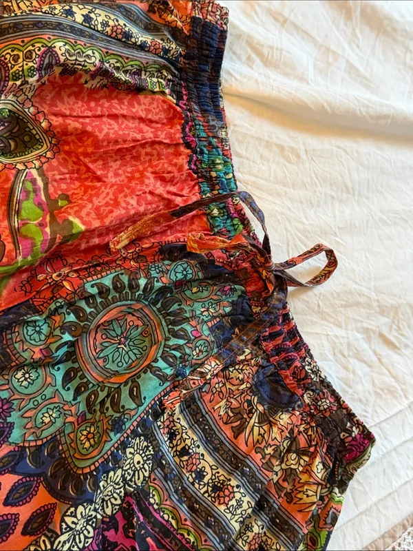 Bobbie Brooks Vintage Patchwork Paisley Tiered Maxi Skirt Size M. 8-10. - Image 4