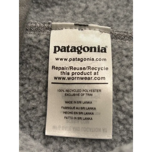 Patagonia Better Sweater Full Zip Jacket Birch Grey Womens Small 25543 Gorpcore - Image 7