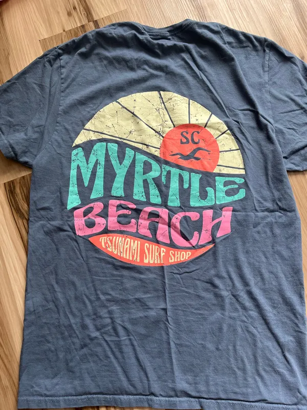 Myrtle beach graphic tee Blue - Image 2