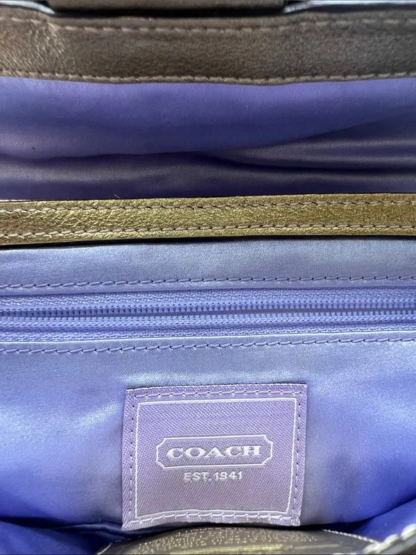 Vintage Coach Soho Shoulder Bag Swarovski Crystals Gold RARE Limited Edition Y2K - Image 8