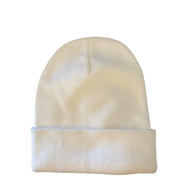 UCLA White Cuffed Ribbed Knit beanie UCLA script logo Light blue embroidered - Image 3