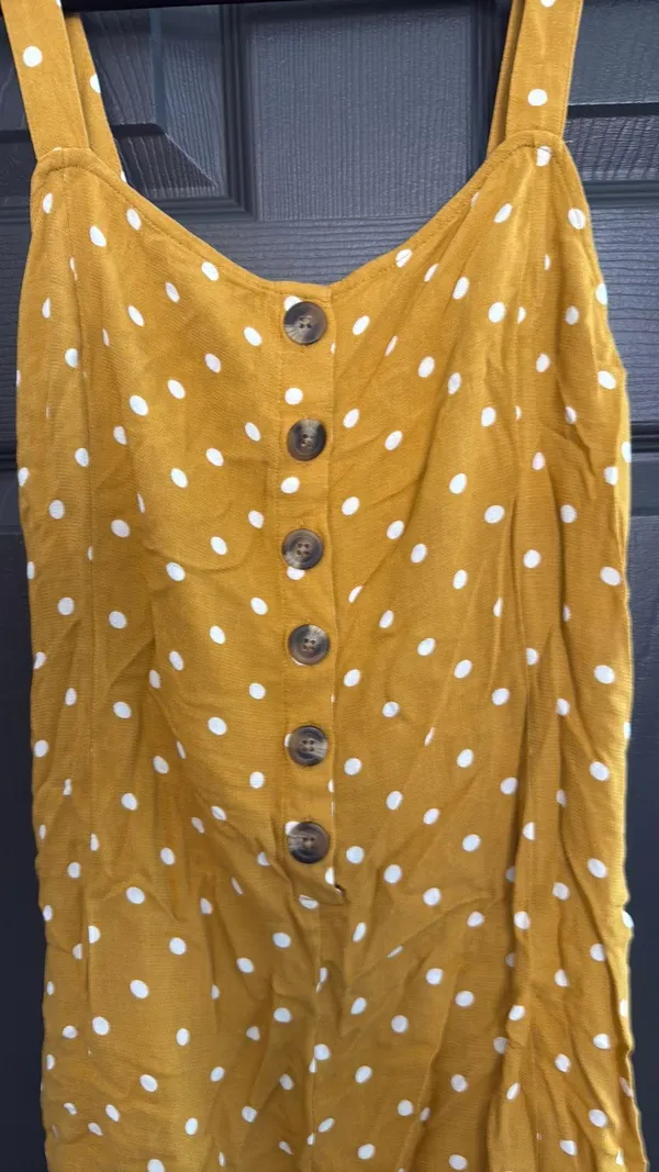 American Eagle yellow polka dot romper - Image 2