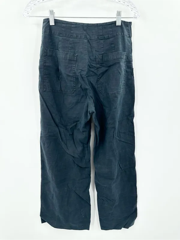 Anthropologie‎ Maeve Audra Washed Black Wide Leg Pants Size 4 - Image 2