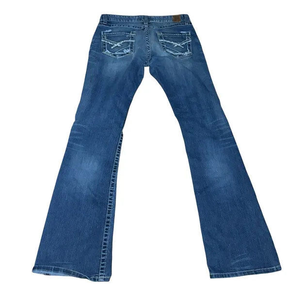 Buckle BKE Sabrina Women's Jeans Size 30x35.5 Mid Rise Boot Stretch Blue Denim - Image 2