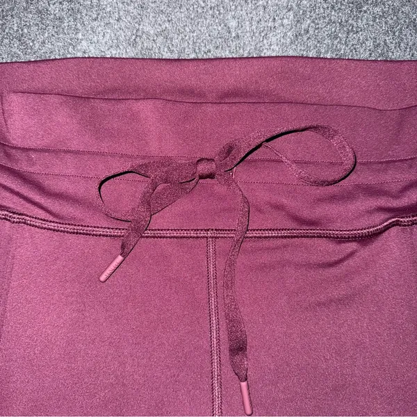 PINK Victoria’s Secret Relay Knit Jogger Pants Burgundy Athletic Lounge Sz Large - Image 6