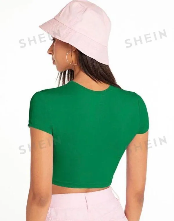 Green Cropped Top Size XS - Image 3