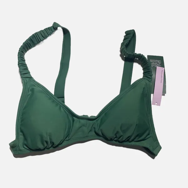 Wild Fable Bikini Top Women S Green New Ruched Strap‎ Triangle Swim - Image 2