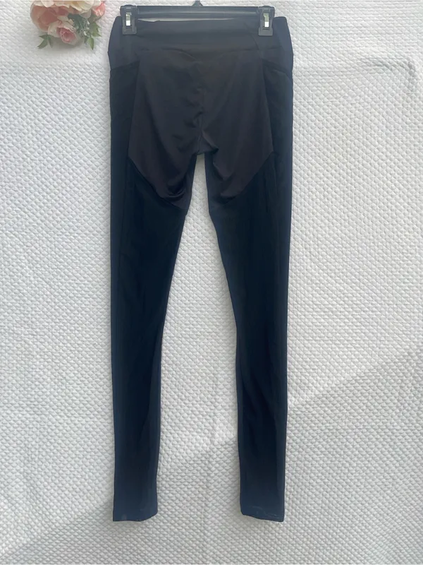 Gymshark Black Mesh Panel Leggings Women’s Small Athletic Workout Yoga Pants - Image 3