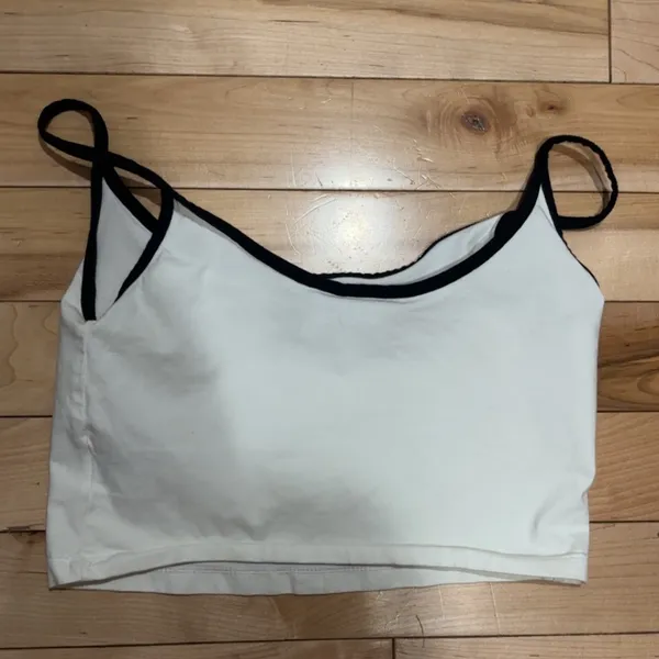 ADIDAS WHITE CROPPED TANK TOP - Image 4
