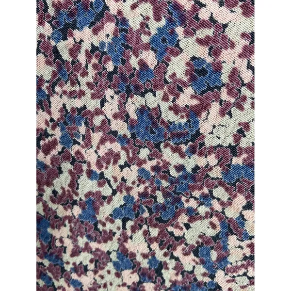 Boii Womens Shirt Dress Abstract Floral Tiered Long Sleeve Pink Blue XS - Image 5