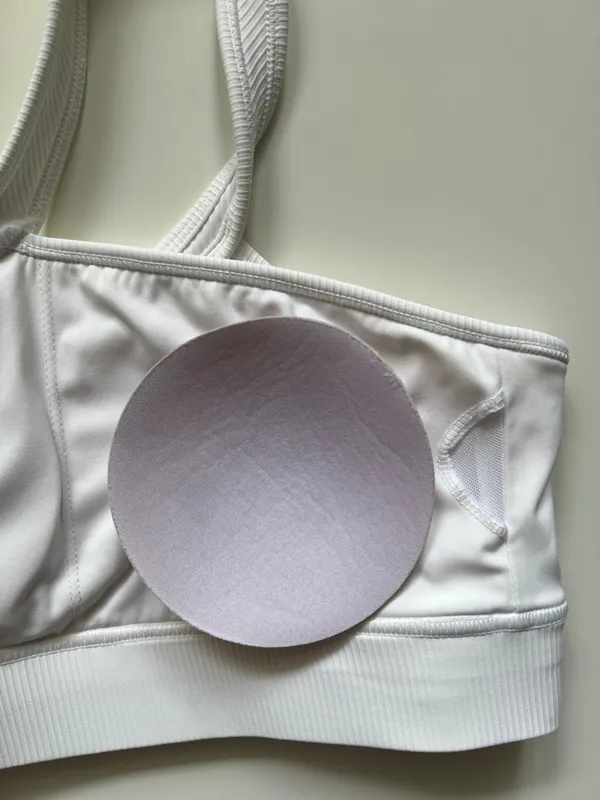 One Shoulder White Ribbed Seamless Crop Top Sculpting Minimalist Athleisure XS/S - Image 5