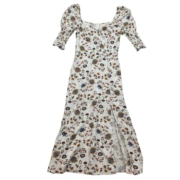 Audrey Parks x Francescas size small floral ivory midi dress cottage romantic bo - Image 3