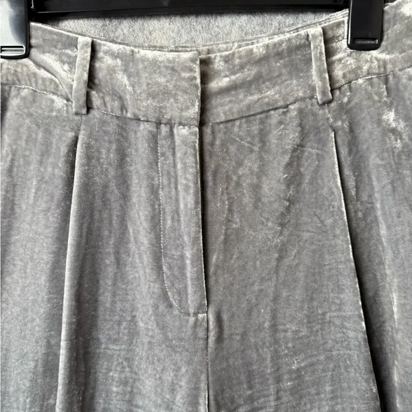Loft Women Size 2 Valour Wide‎ Leg Business Casual Gray Trousers - Image 3