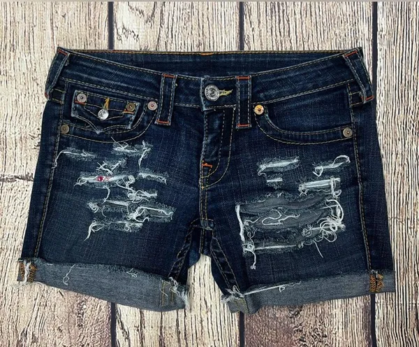True Religion Joey Cuffed Jean Shorts Sz. 27 - Image 2