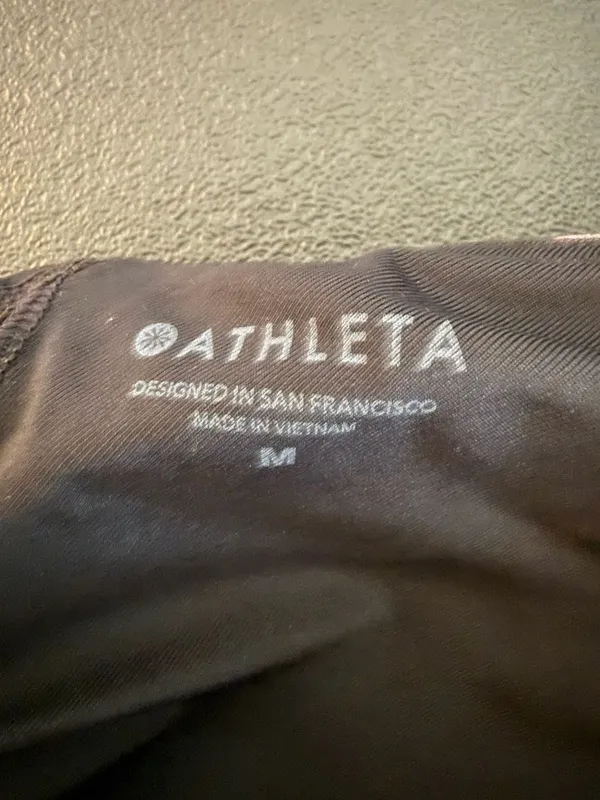 Athleta High-Neck Racerback Cropped Sports Bra Camo Print Medium‎ - Image 3
