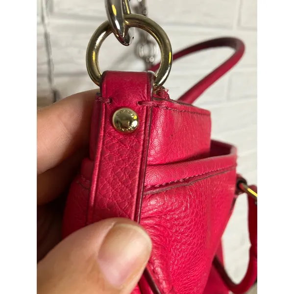 Coach Madison Satchel Bag Womens Medium Pink Good Pebbled‎ Leather Crossbody - Image 5