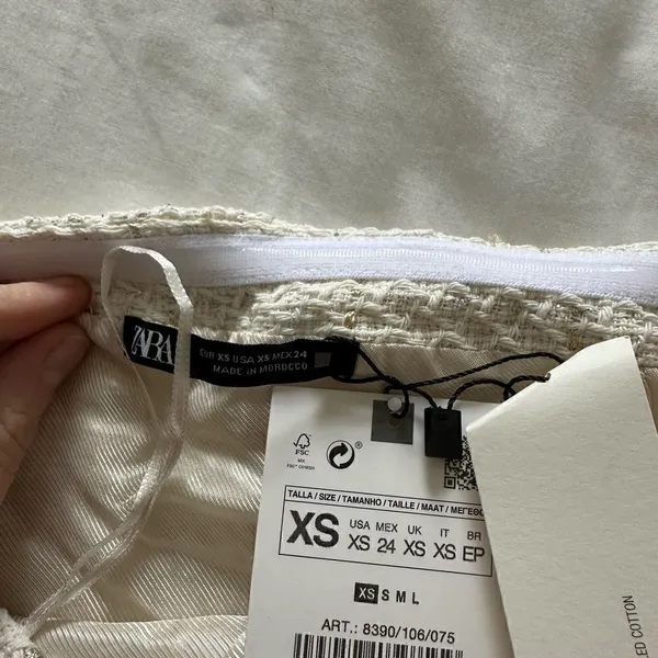 NWT ZARA TEXTURED STRAPLESS TOP CS - Image 6
