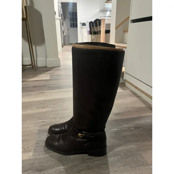 Etienne Aigner Legacy II Riding Boots. size 8 M Dark Brown (Truffle) - Image 3