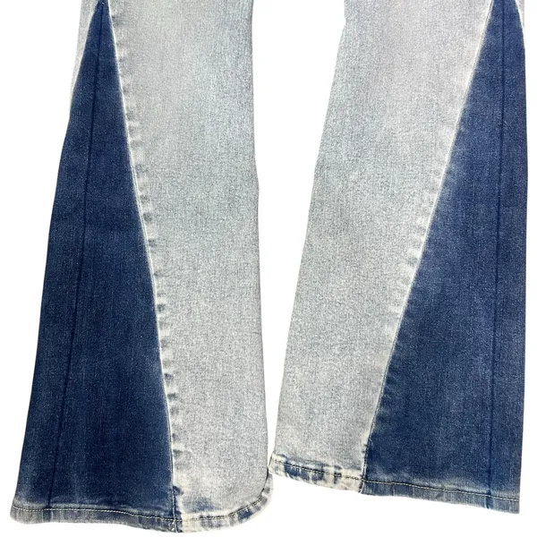 True Religion Jeans Joey NWT Y2K Mid Rise SZ 26 Patchwork Two Tone Flap Pockets - Image 2