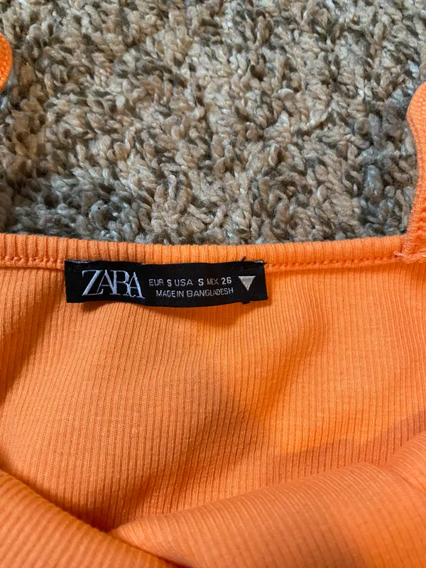 Zara orange crop top - Image 3