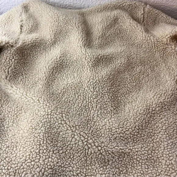 Abercrombie & Fitch Oversized Sherpa Zip‎ Up Bomber Jacket Size M - Image 10