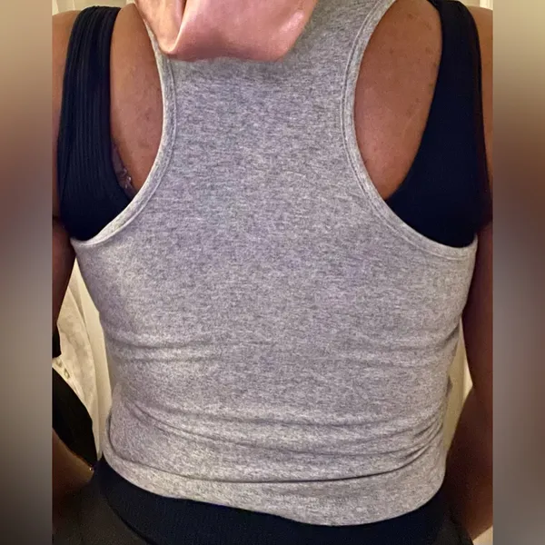 Gray Women's Tank Top Size M - Image 2