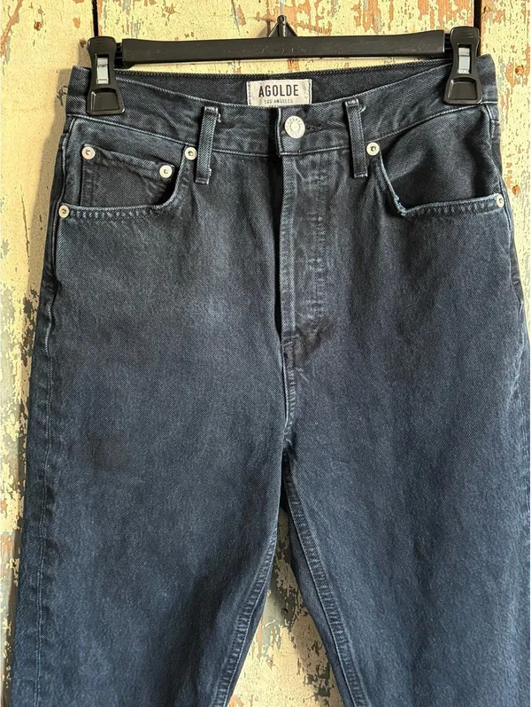 Agolde jeans Riley, raw hem, button fly size 24 - Image 3