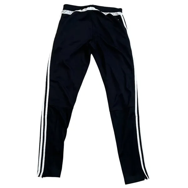 Adidas Unisex Track Pants S Black White Stripes Climacool Tapered Fit - Image 7