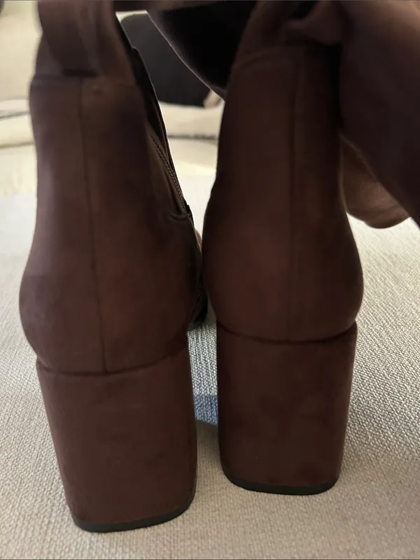 Jeffrey Cambell Hot Lava -K2 Knee-high stretch boot, Brown Suede, Size 10, NWT - Image 7