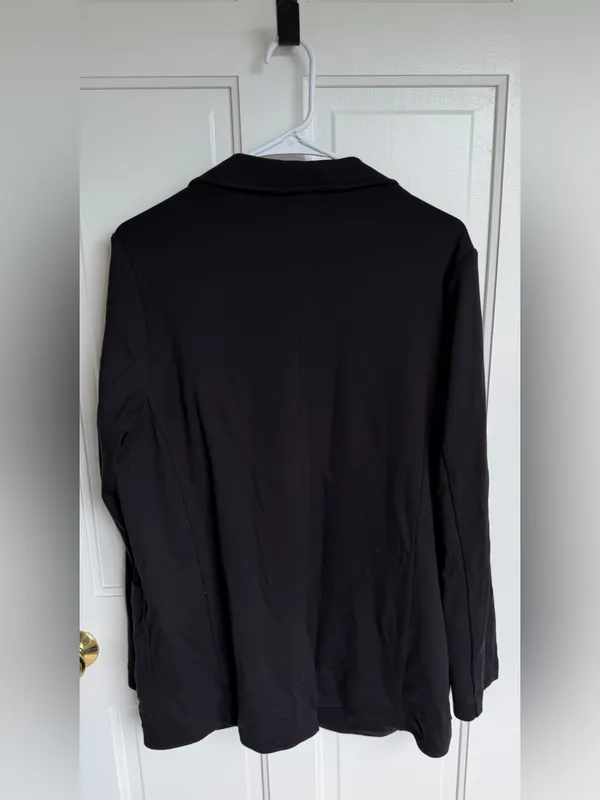 Athleta Eastbound Blazer Black Open Front Career Travel Jacket Size‎ 12 - Image 6