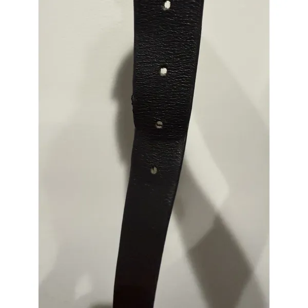 OBEY UNISEX LEATHER WAIST BELT COLOR BLACK AND SILVER BUCKLE‎ 43" Sz M - Image 8