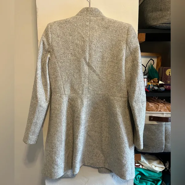 Zara Women's Gray Peacoat - Image 3